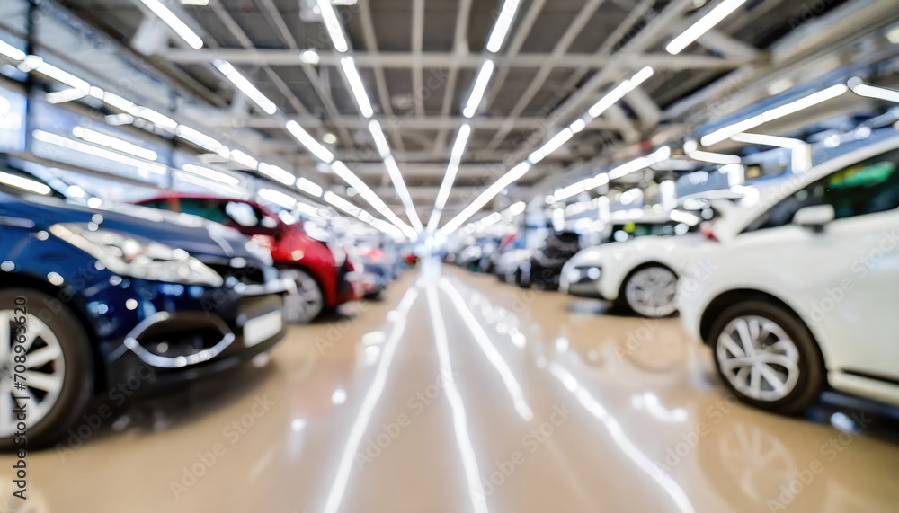blurred new cars dealership place blurred new cars dealership place
