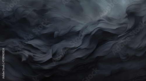 Dark abstract background with a dynamic wavy texture, suitable for sophisticated and artistic designs.