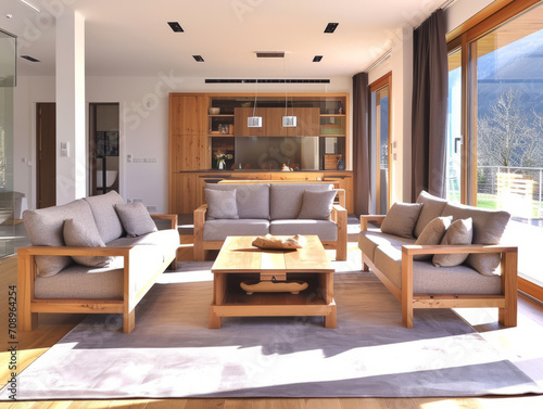 living room, house, furniture, wood, interior,  © Mathias