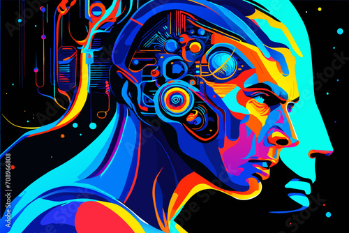 Biohacking advancements. vektor illustation