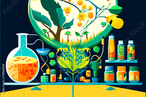 Biotechnology breakthrough. vektor illustation