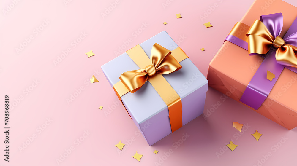 Gift box background with copy space for Christmas gifts, holidays or birthdays Gift box background with copy space for Christmas gifts, holidays or birthdays