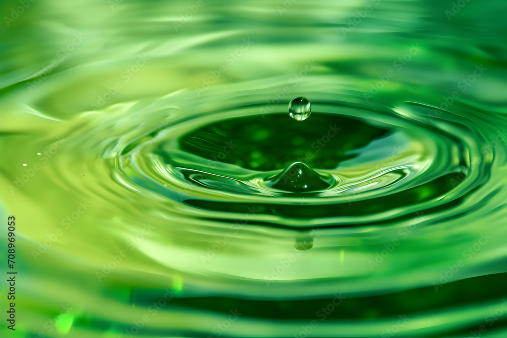 Fröhliche Erfrischung: Grüne Wassertropfen für natürliche Vitalität Fröhliche Erfrischung: Grüne Wassertropfen für natürliche Vitalität