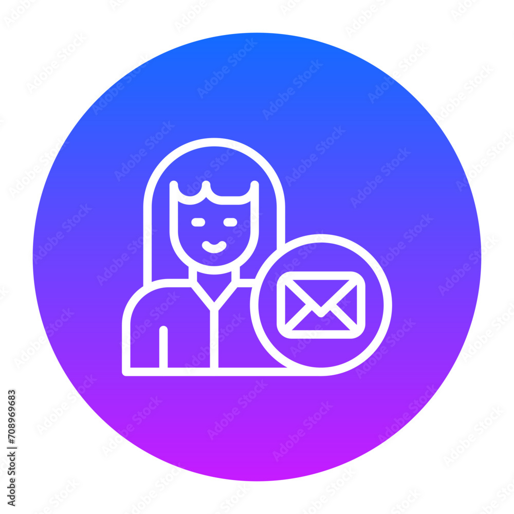 Woman with Envelope Icon of Housekeeping iconset. Woman with Envelope Icon of Housekeeping iconset.