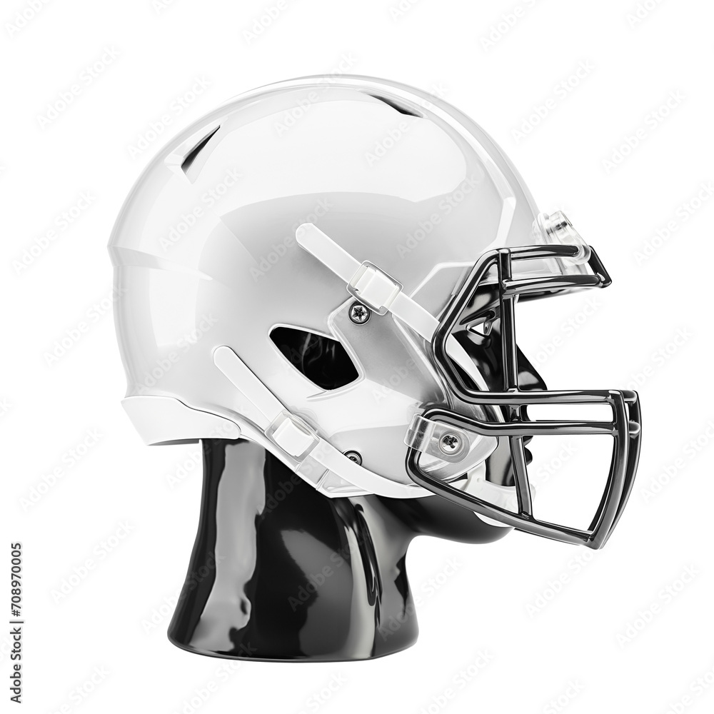 American football helmet mockup on a mannequin, isolated background American football helmet mockup on a mannequin, isolated background