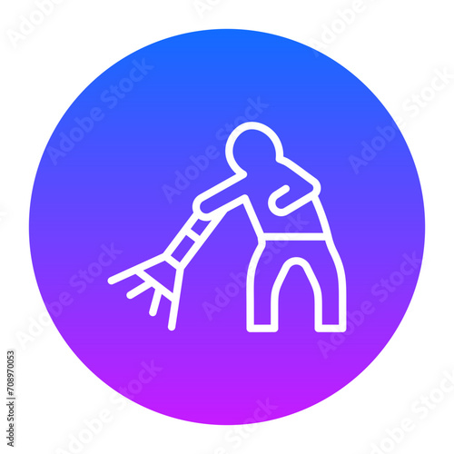 Man Sweeping Floor Icon of Housekeeping iconset.
