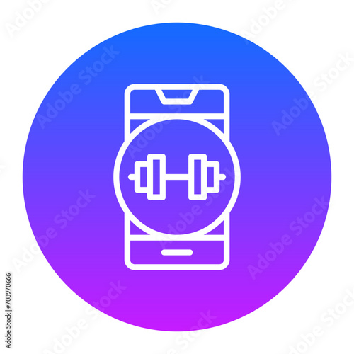 Online Gym Icon of Workout App iconset.