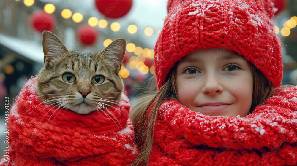 young woman cat created by ai young woman cat created by ai