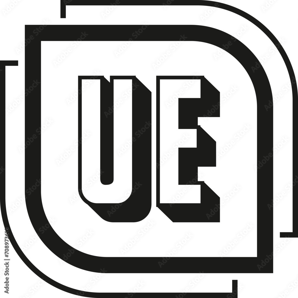 UE letter logo design on white background. UE logo. UE creative initials letter Monogram logo icon concept. UE letter design UE letter logo design on white background. UE logo. UE creative initials letter Monogram logo icon concept. UE letter design