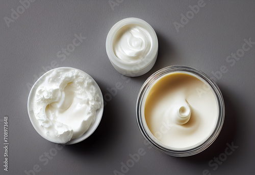 Moisturizing cream lotion on isolated white background.