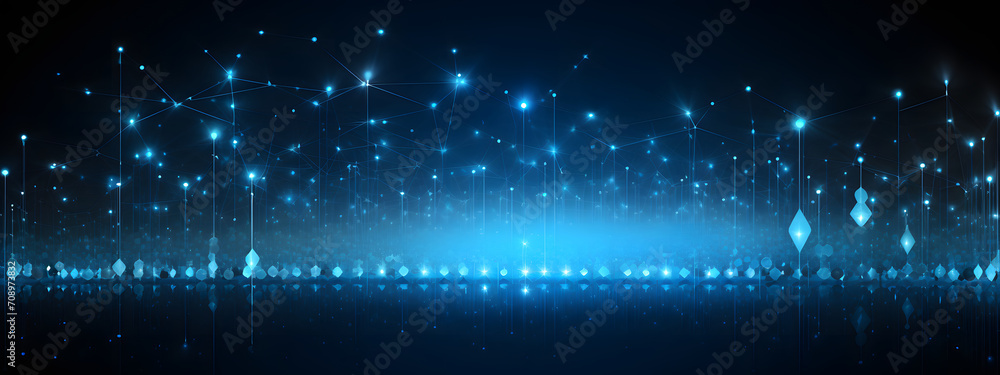 Technology background with plexus effect. Big data concept. Binary computer code. Vector illustration Technology background with plexus effect. Big data concept. Binary computer code. Vector illustration