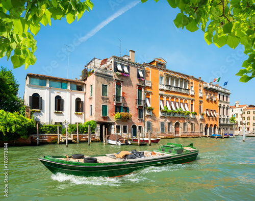 Cargo boat on the Grand Canal photo