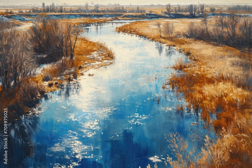 Fototapeta premium Vibrant Abstract River