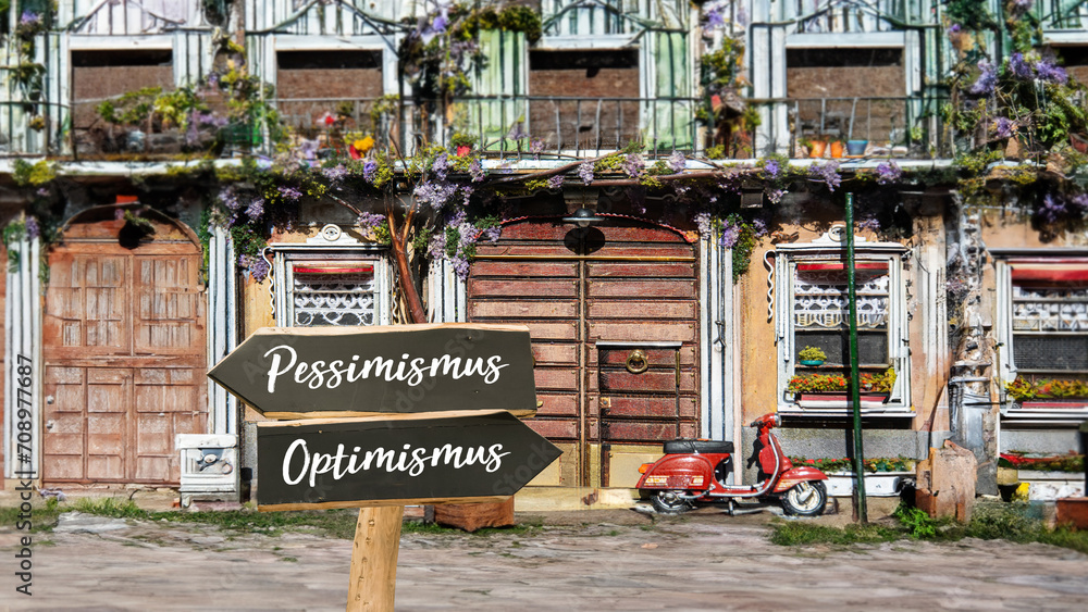 Signposts the direct way to optimism versus pessimism