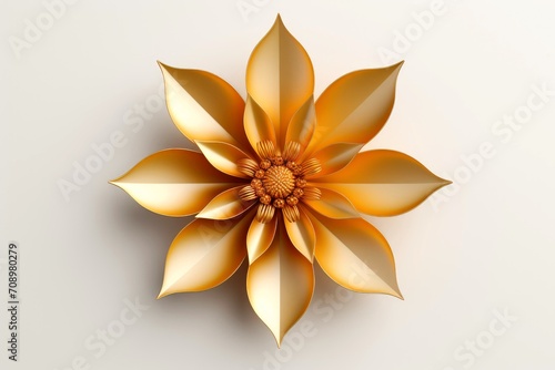 Close-up, 3d mockup of beautiful flower with minimal background #708980279