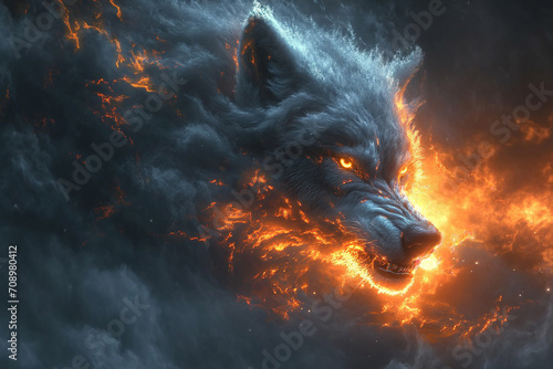 Wolf's Illustrated Tale with a Flaming Maw Unleashed photo