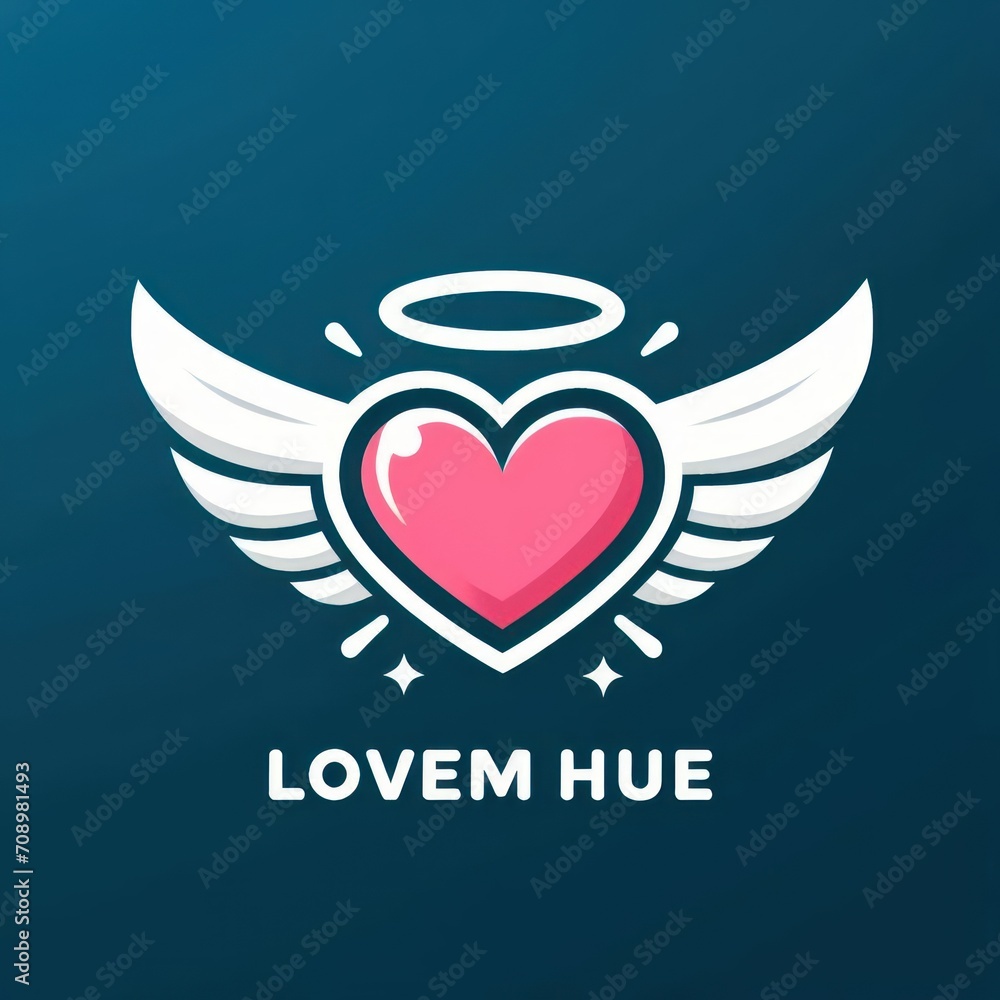 angel wings logo or heart with wings or heart and wings angel wings logo or heart with wings or heart and wings