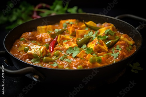 Paneer Curry Desi Food Dish