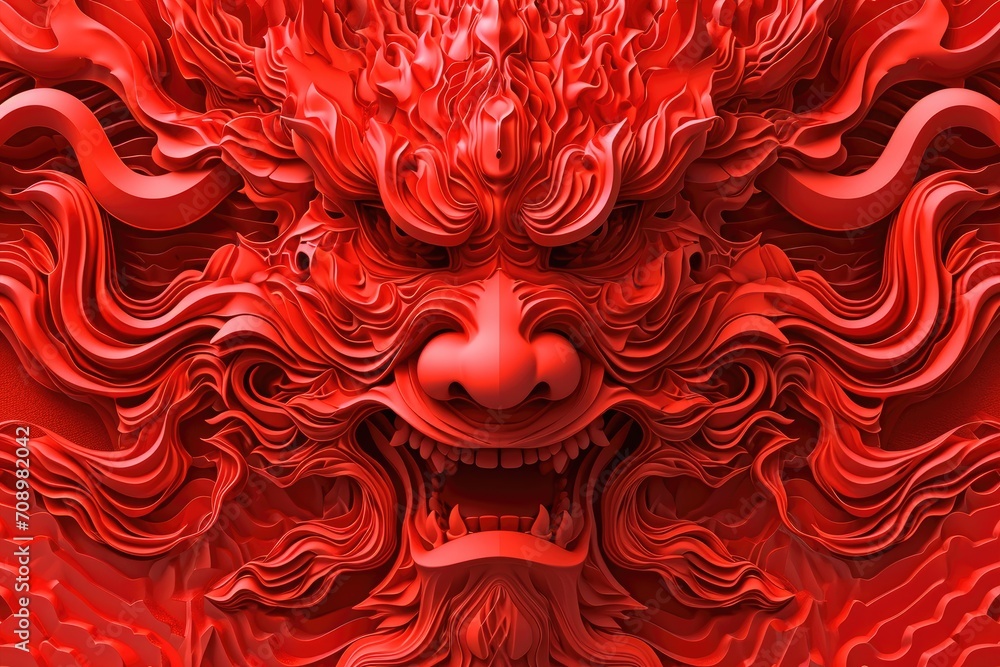 evil demon head on a dark background evil demon head on a dark background