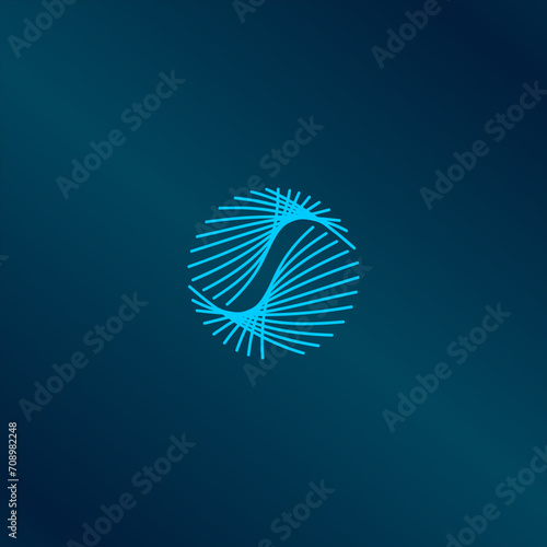 Dynamic Round Shape. Abstract Modern Graphic Design Element. Geometric Symbol.