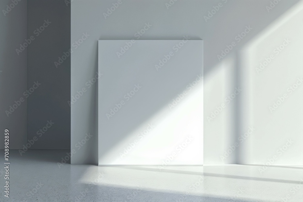 A clean and modern template for advertising, featuring a clear light box with ample space for text or graphics, set against a minimalist background, sleek and professional design A clean and modern template for advertising, featuring a clear light box with ample space for text or graphics, set against a minimalist background, sleek and professional design