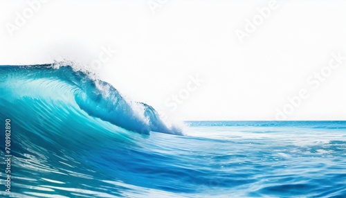 blue sea wave tide pattern on white background isolated closeup top view turquoise ocean water surf texture summer holidays frame border tropical vacation backdrop travel banner design copy space
