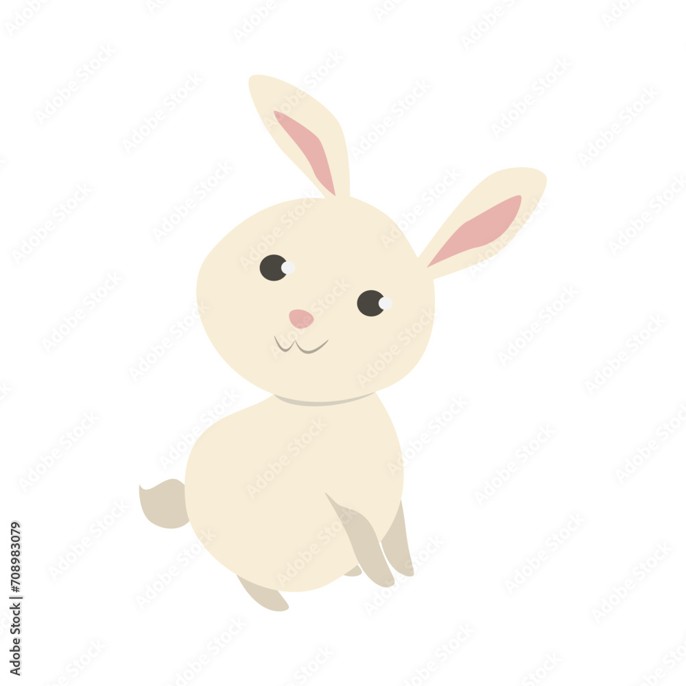Fototapeta premium Cute bunny rabbit vector illustration
