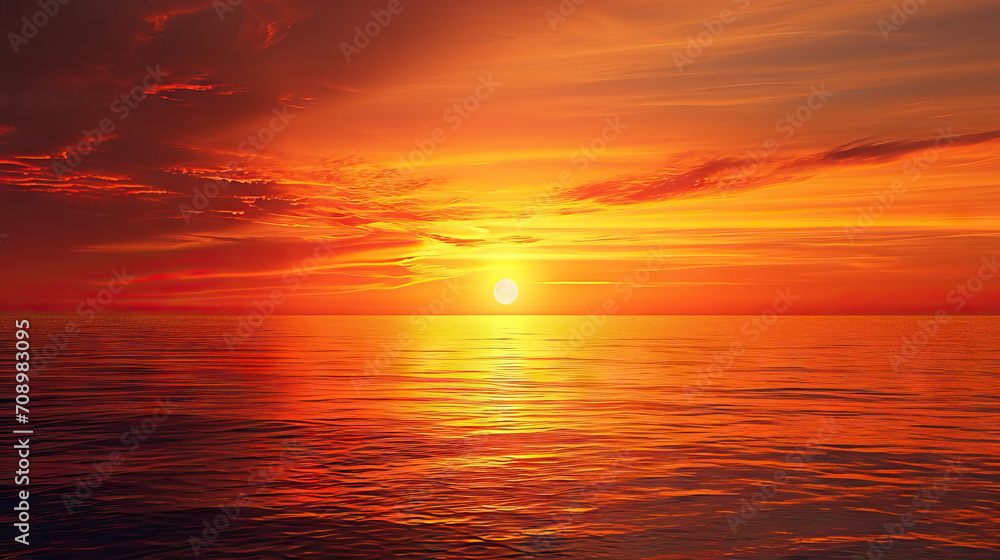 Tangerine Twilight: A Warm, Citrusy Glow Over the Ocean Horizon