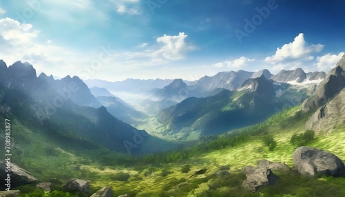 landscape in the mountains generative ai