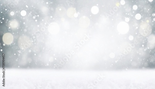 white snow blur abstract background bokeh christmas blurred beautiful shiny christmas lights © Richard