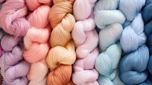 colourful wool yarn