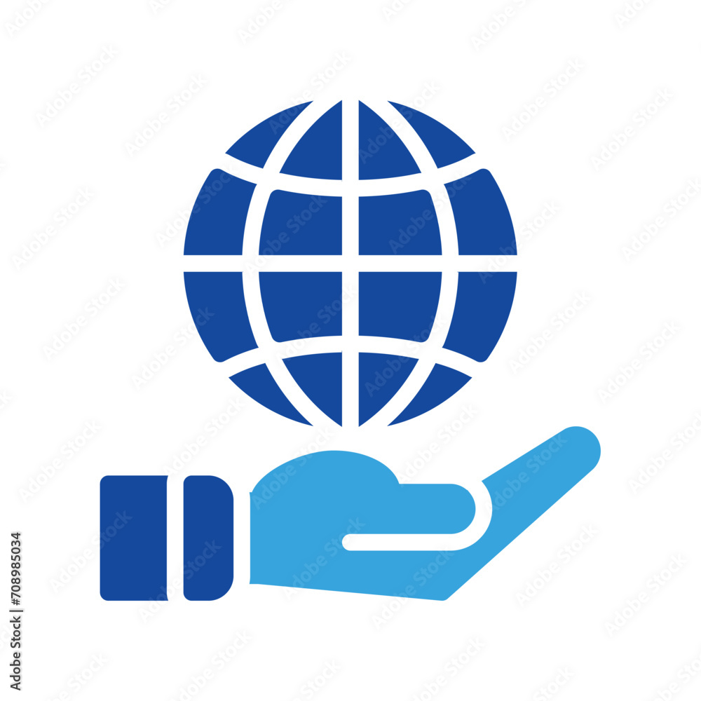world online internet icon and hand icon outline black style. Business and finance icons world online internet icon and hand icon outline black style. Business and finance icons