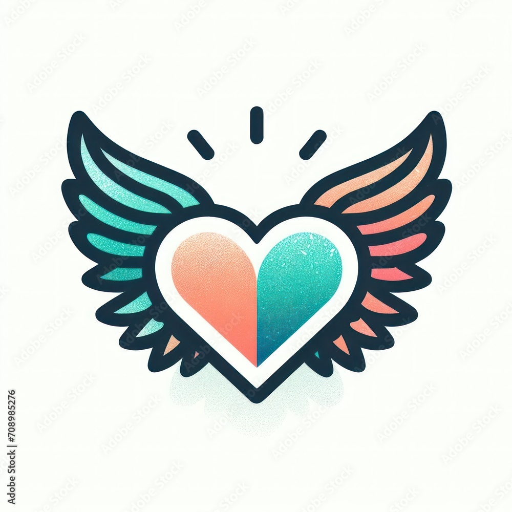 heart and wings or heart with wings heart and wings or heart with wings