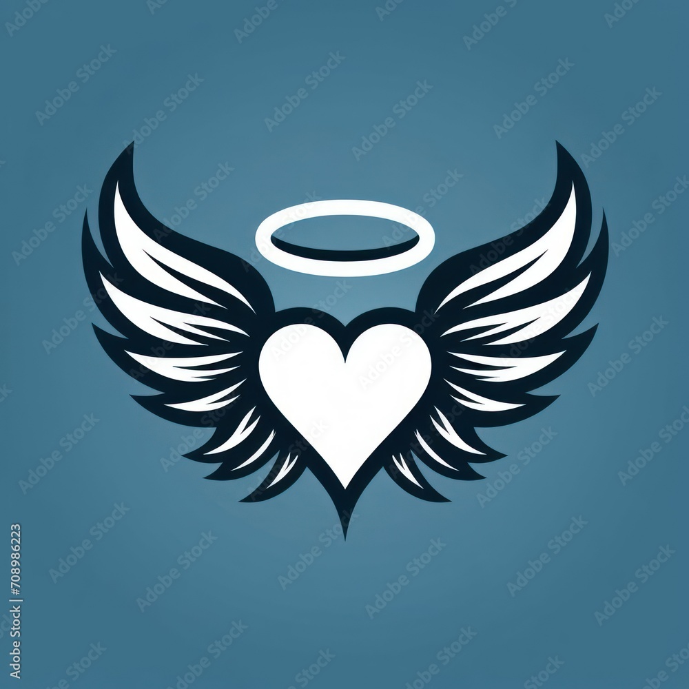 Fototapeta premium wings or heart with wings
