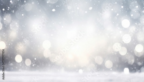 white flake flare blur abstract background snow bokeh christmas blurred beautiful shiny christmas lights © Richard