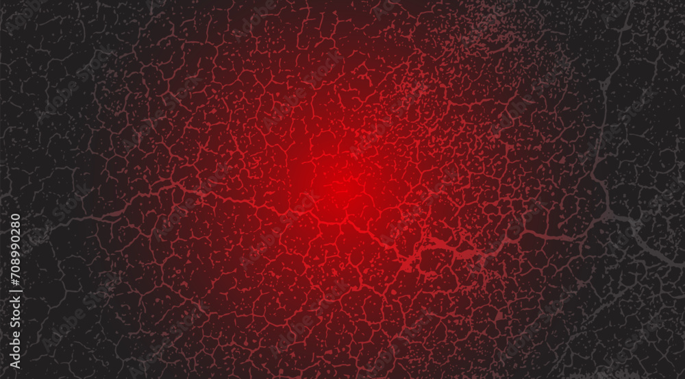 geometric grunge effect art with digital fingerprint, a circular pattern on a black background, a lava red background with cracks and cracks, a red light on a black grunge texture,