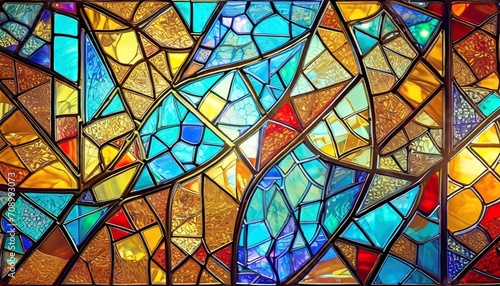 stained glass pattern vector illustration