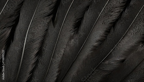 beautiful dark black line boa feather pattern texture background