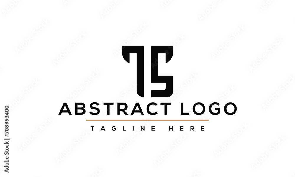 Creative letters TS Logo Design Vector Template. Initial Letters TS Logo Design