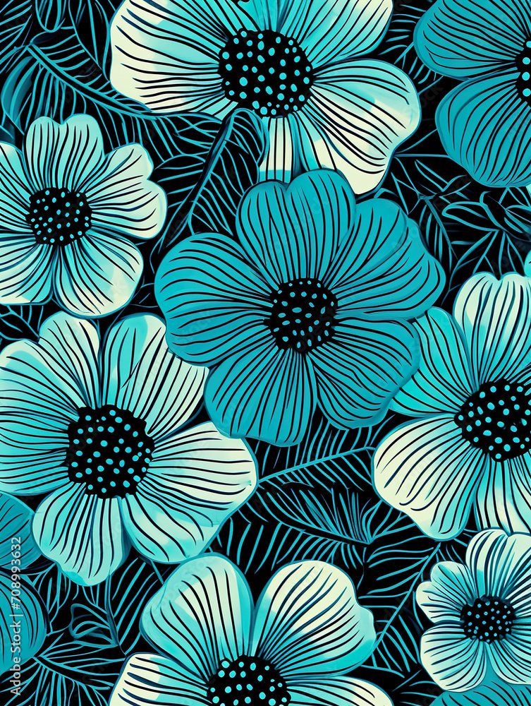 Azure Bloom Infusion: A Striking Floral Display Azure Bloom Infusion: A Striking Floral Display