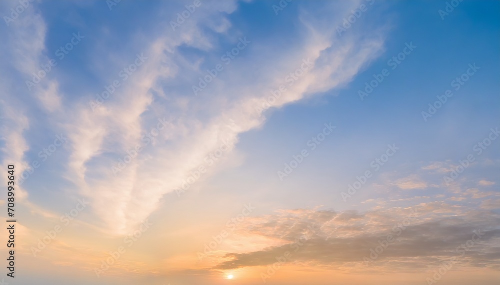 sunset sky for background or sunrise sky and cloud at morning