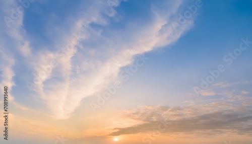 sunset sky for background or sunrise sky and cloud at morning © Richard