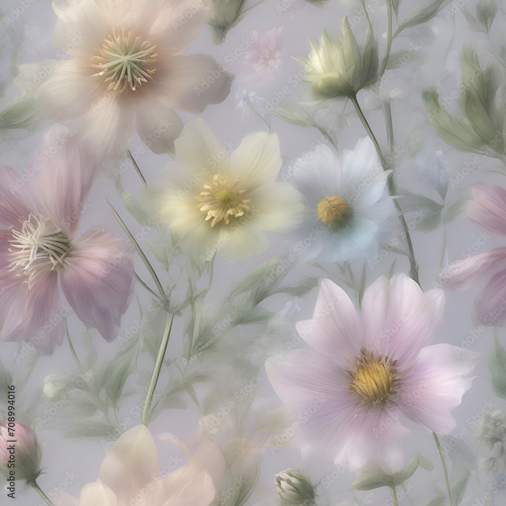 Pastel wildflower illustration. Pastel wildflower illustration.