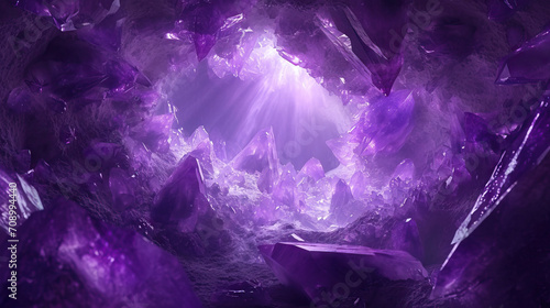 Amethyst Aura: A Mysterious Purple Background with Ethereal Glow and Mystical Aura, Perfect for Fantasy and Magic Concepts
