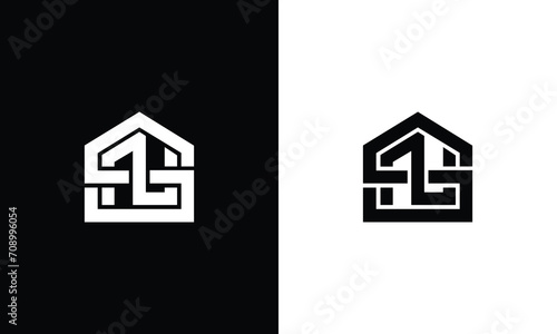 Initial letter SN minimalist art logo