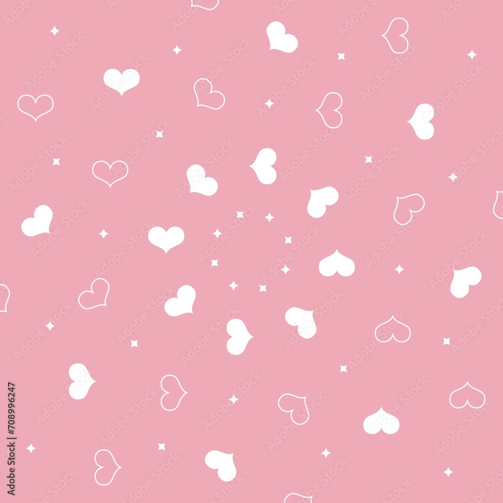 Pink background with white little heart for valentine Pink background with white little heart for valentine