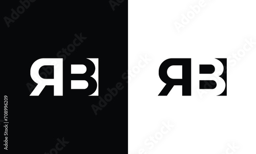 RB Letter Initial Logo Design, Vector Template