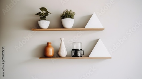 simple  minimalist and unique wall decoration made of wood