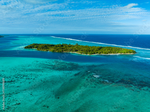 Huahine paradise by drone, French Polynesia