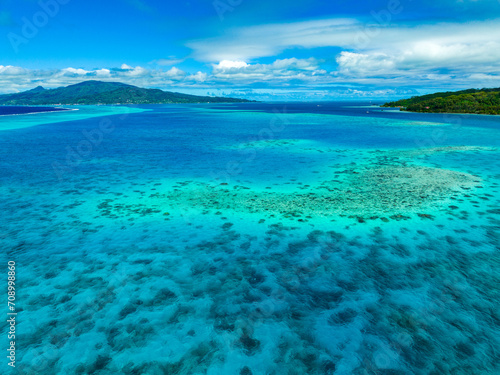 Taha a paradise by drone  French Polynesia